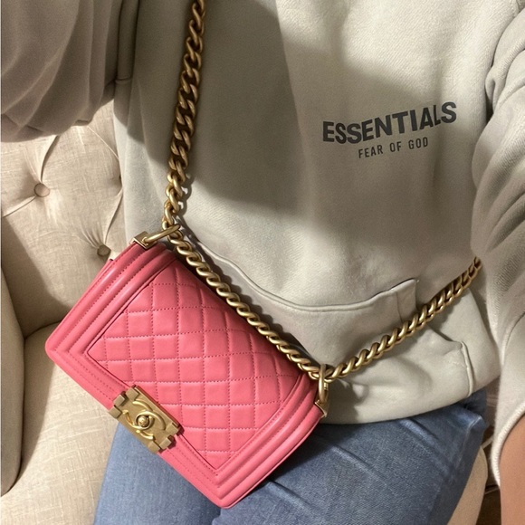 Authentic Chanel small boy bag Pink - Picture 9 of 11